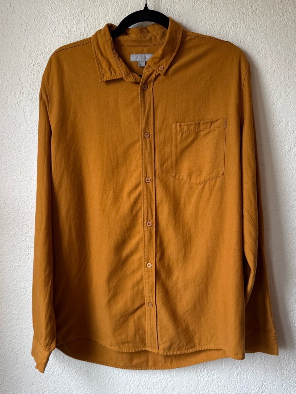 COS Ochre Button-Up Shirt Jacket